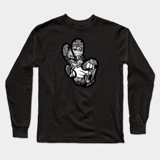 Cool peace sign hand gesture drawing Long Sleeve T-Shirt